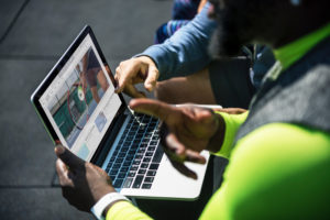 people looking at website