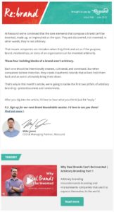 monthly marketing email