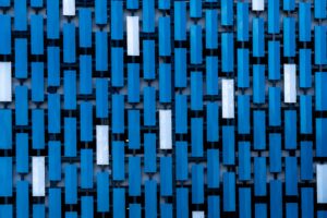 Blue rectangles with some stand out white rectangles
