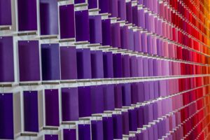 Color swatches representing a transition and rebrands